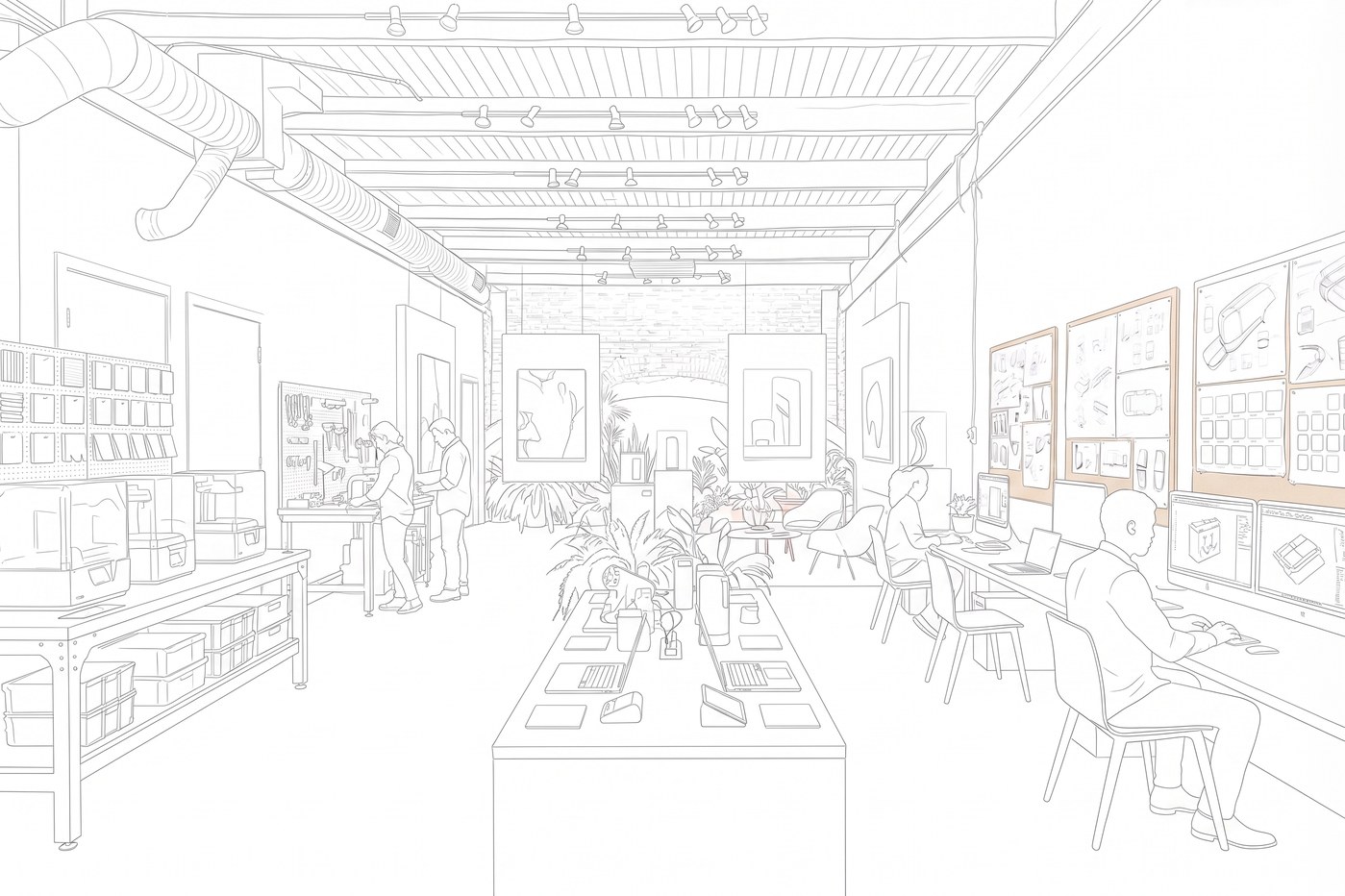 Rendering of the space, view two