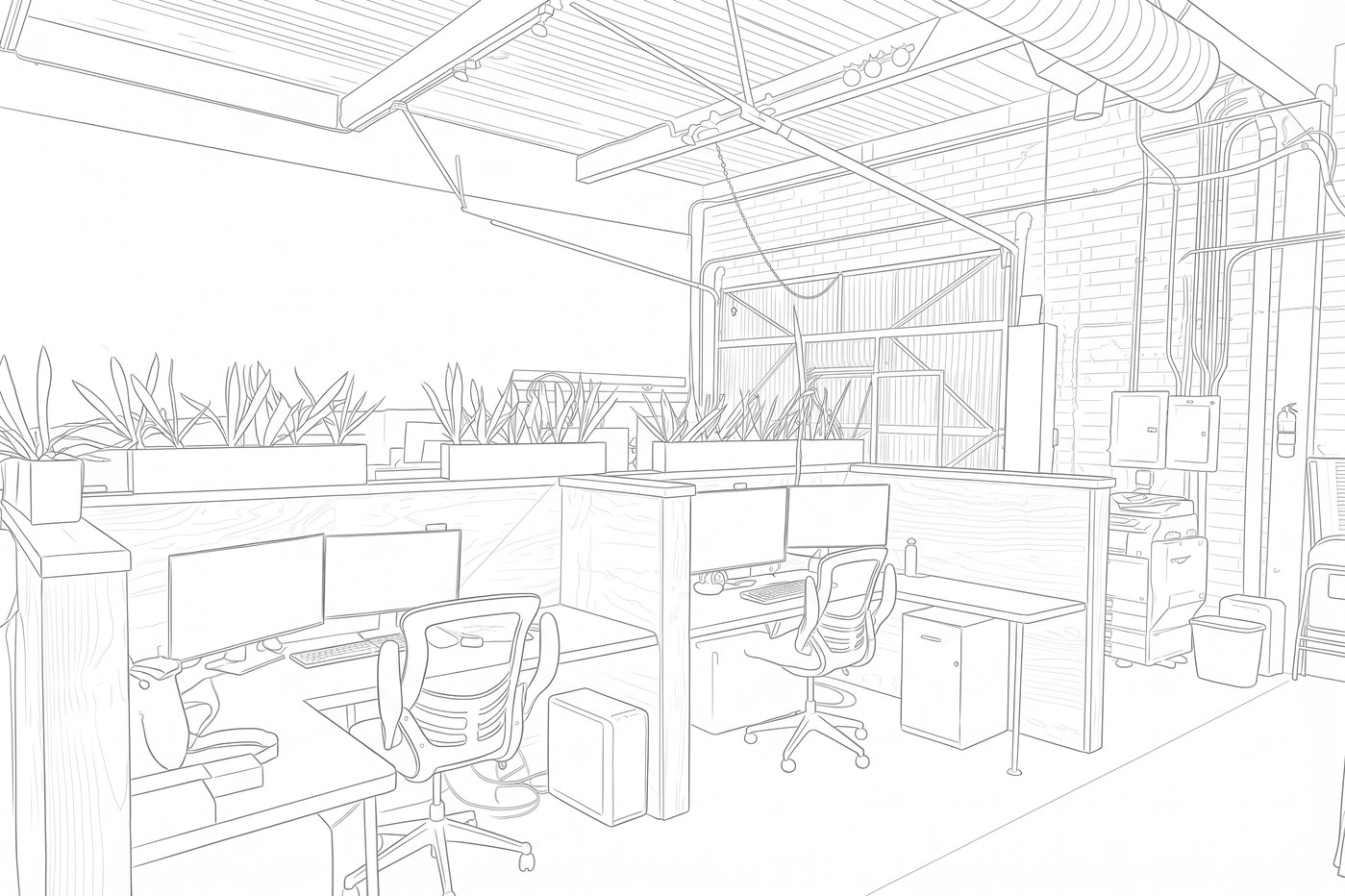 Original space, before rendering