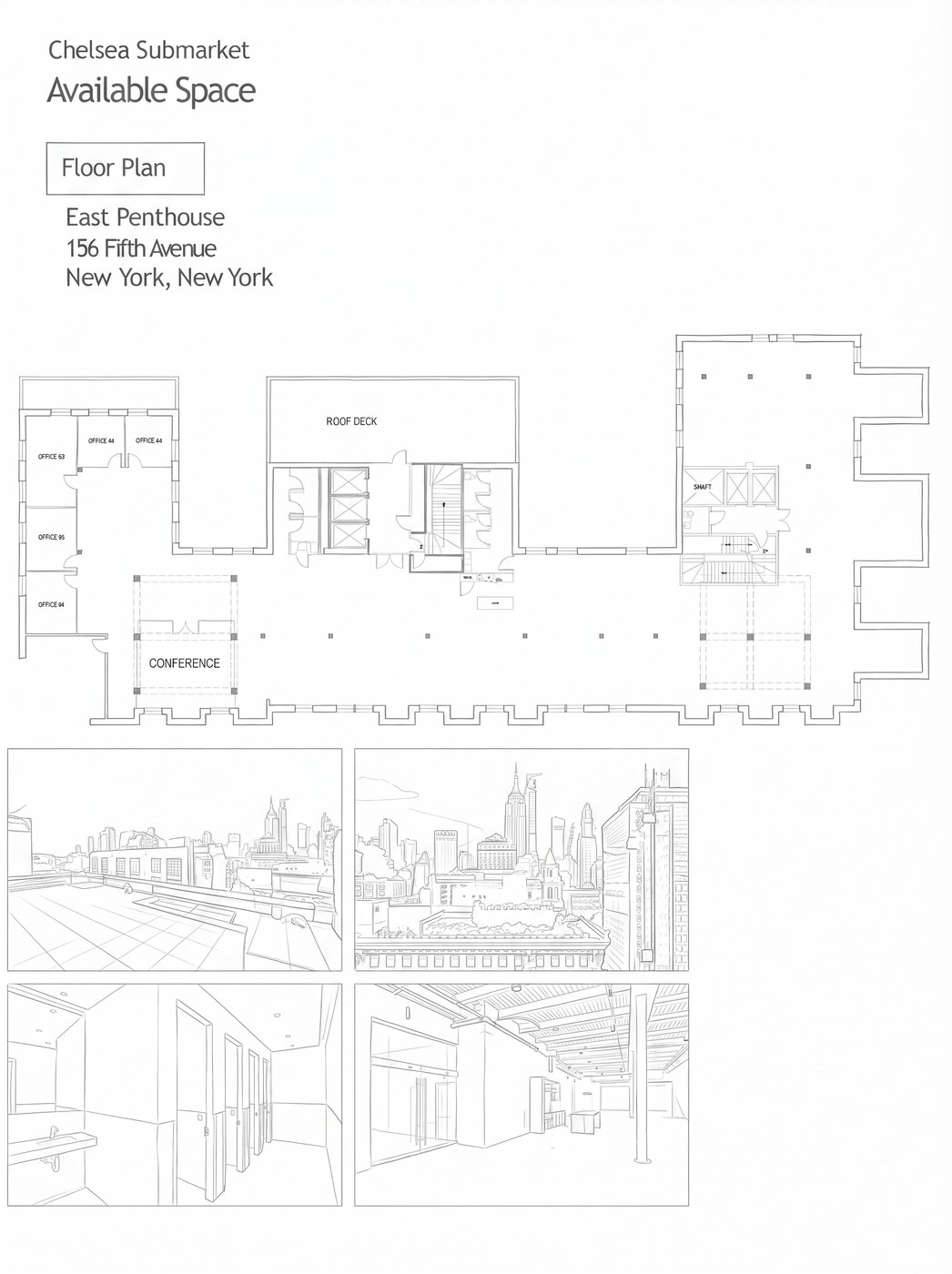 Sample deal flyer for 156 Fifth Avenue, Chelsea Submarket